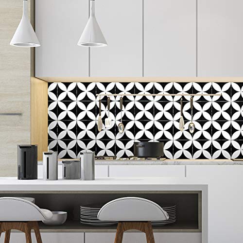 Ambiance Fliesensticker selbstklebend - Zementfliesen - Wanddekoration Sticker Tiles für Bad und Küche - Zementfliesen selbstklebend - 15x15 cm - 24 Stück von Ambiance