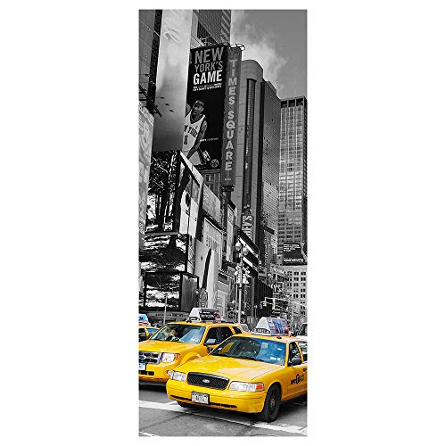 NY Taxi Tür Wandsticker Wandtattoo Wandaufkleber - 204 x 83 cm von Ambiance Sticker