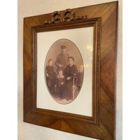 Rahmenfoto Jugendstil Ww1 Deutscher Soldat Und Familie Rahmen Elsass Colmar von AmbiancesBoutique