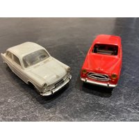 Set Von 2 Autos Norev Peugeot 403 & Volkswagen 1500 Miniatur Altwagen Sammlerstück 1960 von AmbiancesBoutique