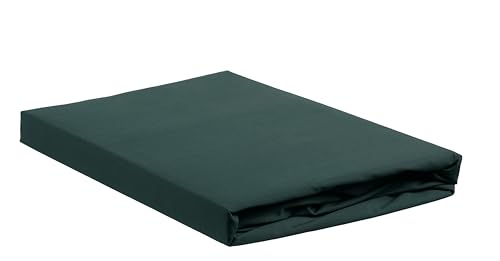 Ambiante Baumwolle - Spannbettlaken für Topper - 200x200 - Dunkelgrün von Ambiante
