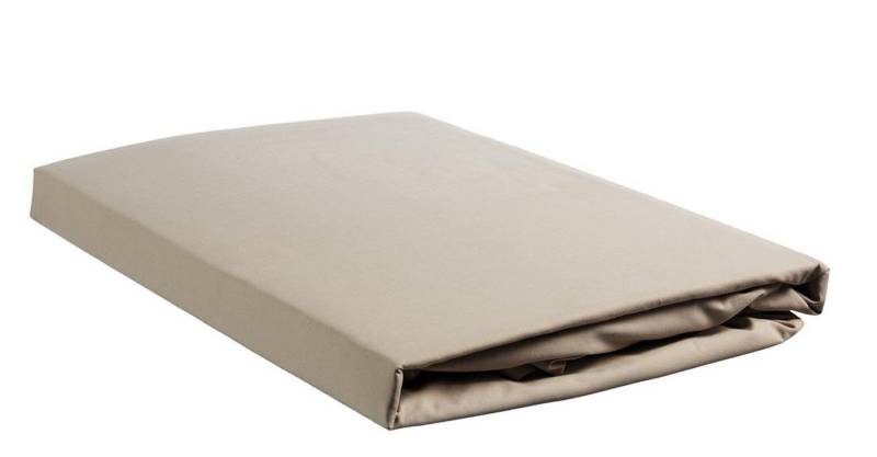 Ambiante Spannbettlaken Cotton Uni TD_Taupe_UV_UV_180x200 1 Topper-Spannbettlaken 180 x 200 cm, Baumwolle, Gummizug: rundum Gummi, (1 Stück), Spannbettlaken Spannbetttuch mit Rundumgummi von Ambiante