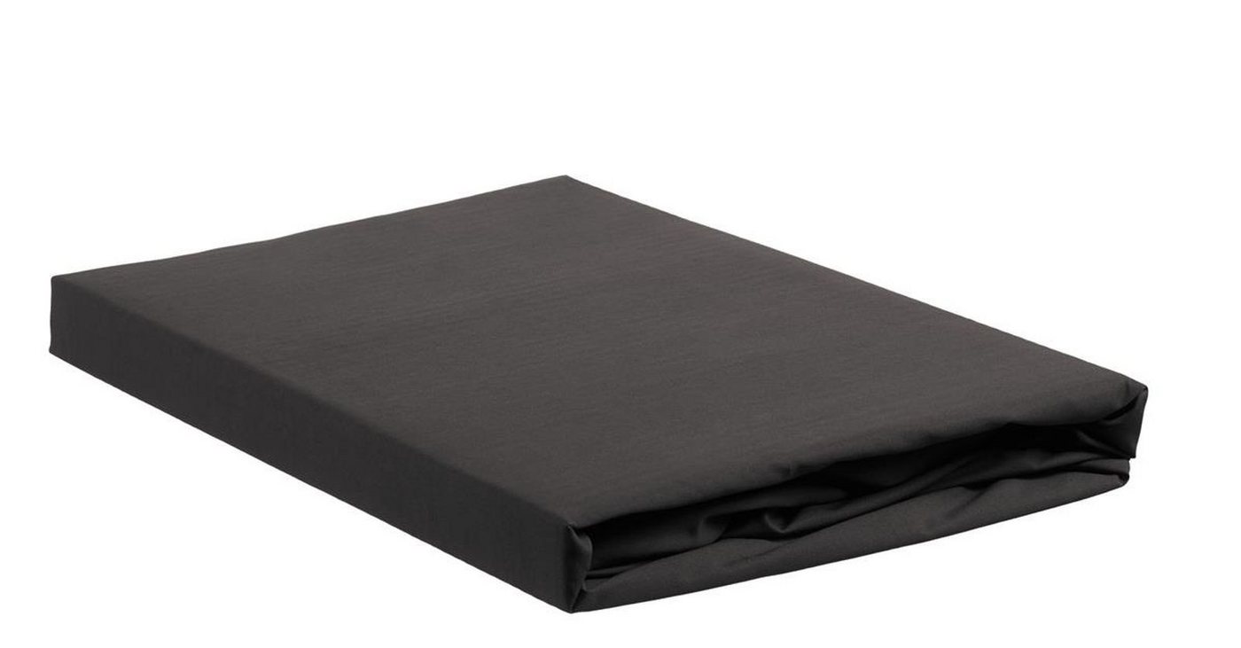 Spannbettlaken Cotton Uni TD_Anthracite_UV_UV_160x200 1 Topper-Spannbettlaken 160 x 2, Ambiante, Baumwolle, (1 Stück), Spannbettlaken Spannbetttuch mit Rundumgummi von Ambiante