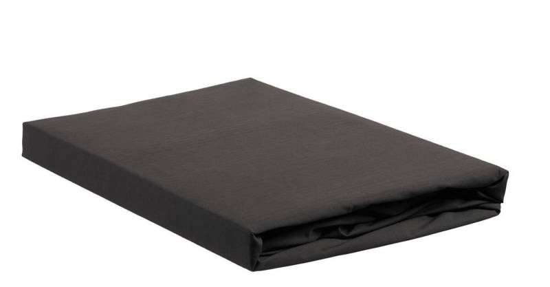 Ambiante Spannbettlaken Cotton Uni TD_Anthracite_UV_UV_180x200 1 Topper-Spannbettlaken 180 x 2, Baumwolle, Gummizug: rundum Gummi, (1 Stück), Spannbettlaken Spannbetttuch mit Rundumgummi von Ambiante