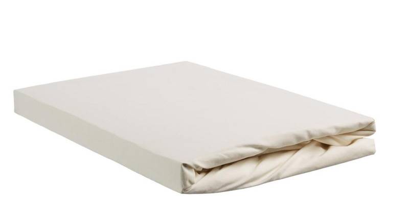 Ambiante Spannbettlaken Cotton Uni TD_Off-white_UV_UV_180x200 1 Topper-Spannbettlaken 180 x 20, Baumwolle, Gummizug: rundum Gummi, (1 Stück), Spannbettlaken Spannbetttuch mit Rundumgummi von Ambiante
