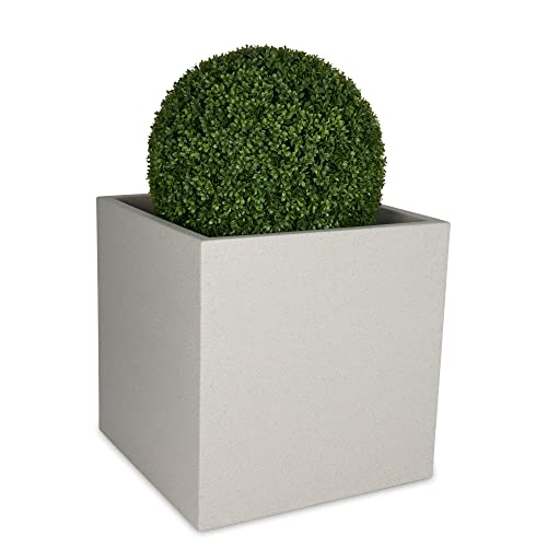 Pflanzkübel CUBO 50 Kunststoff Blumenkübel, 50x50x50 cm (L/B/H), Farbe: terrazzo matt von Ambico