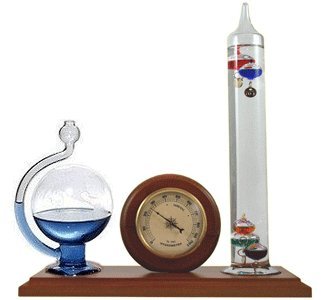 Ambient Weather WS-YG501 Galileo Thermometer, Hygrometer und Glas-Flüssigkeitsbarometer von Ambient Weather