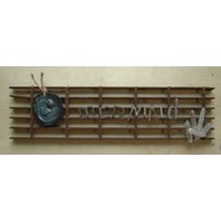 Blaue Meerjungfrau Kristall Quarz Zeichen Zweckentfremdet Rostige Metallbuchstaben | Rustikales Industrielles Leben Im Ozean Meeressirene Boho von AmbientAtelier