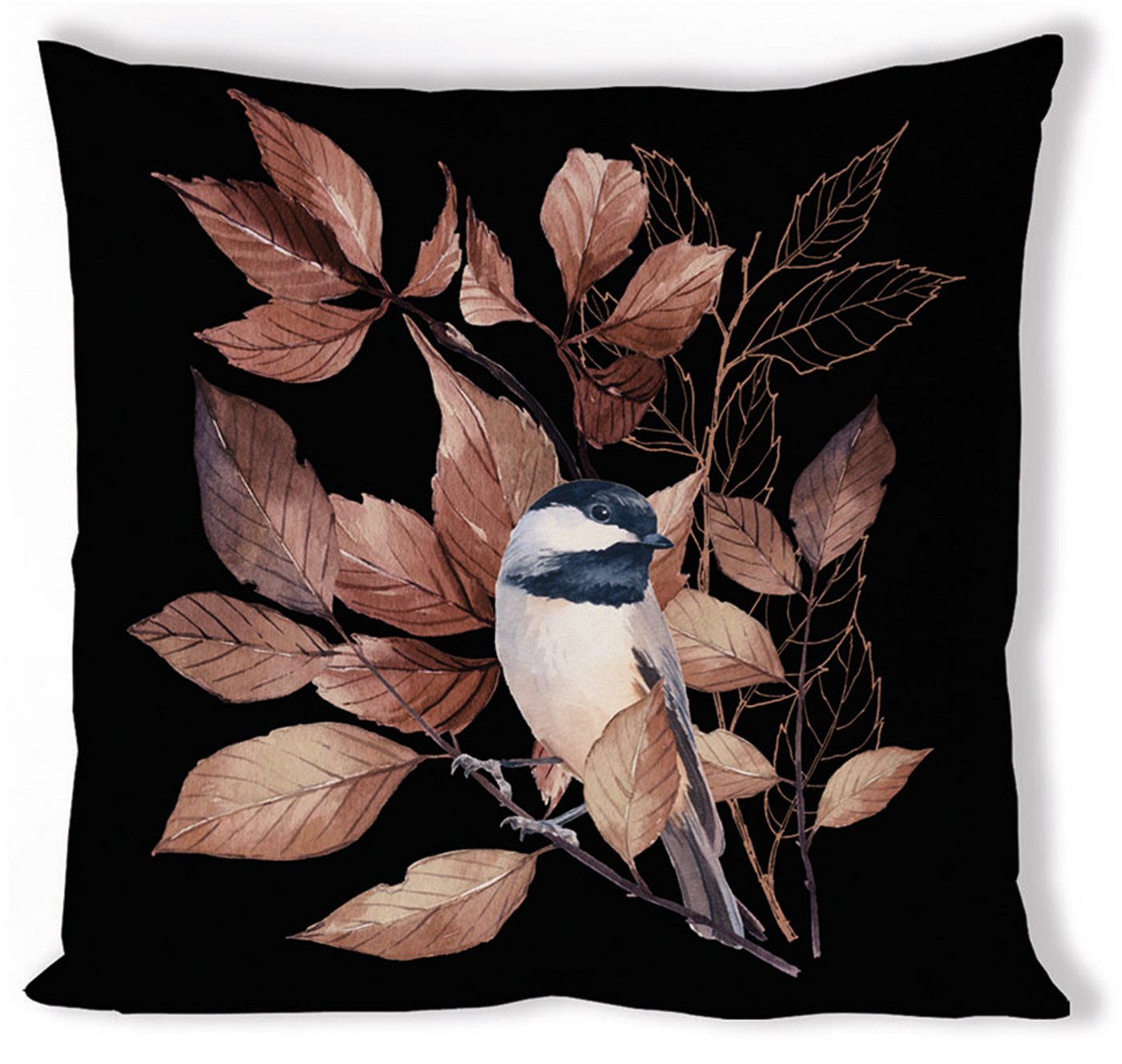 Ambiente® Dekokissen Lovely chickadee, Dekokissen Kissenbezüge ohne Füllung Baumwolle 40x40 cm von Ambiente®