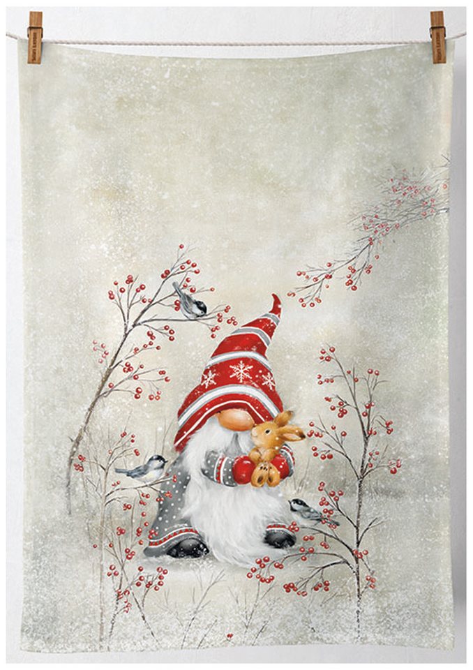 Ambiente® Geschirrtuch Dwarf hug, (2-tlg., 2-teilig), Geschirrtücher ca.50x70cm Baumwolle von Ambiente®