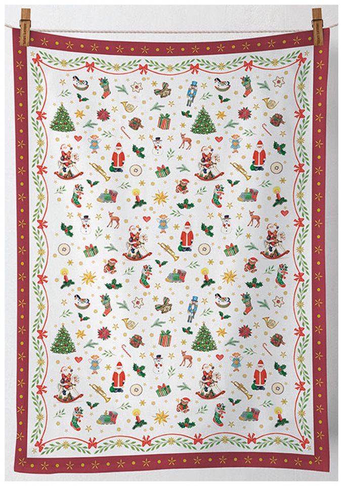 Ambiente® Geschirrtuch Ornaments all over, (2-tlg., 2-teilig), Geschirrtücher ca.50x70cm Baumwolle von Ambiente®