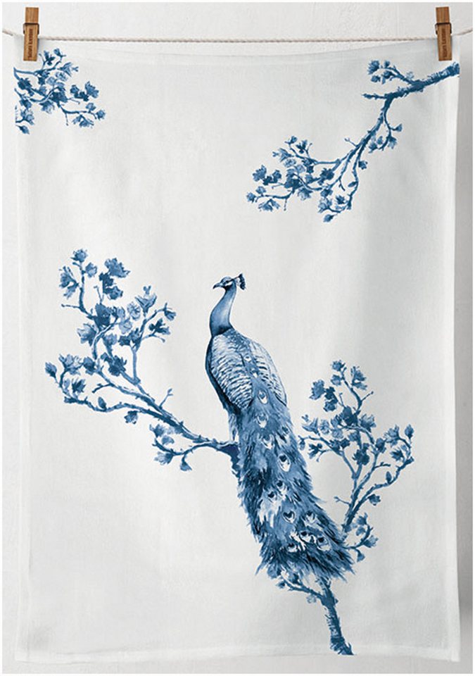 Ambiente® Geschirrtuch Royal peacock, (1-tlg., 1-teilig), Geschirrtücher ca.50x70cm Baumwolle von Ambiente®