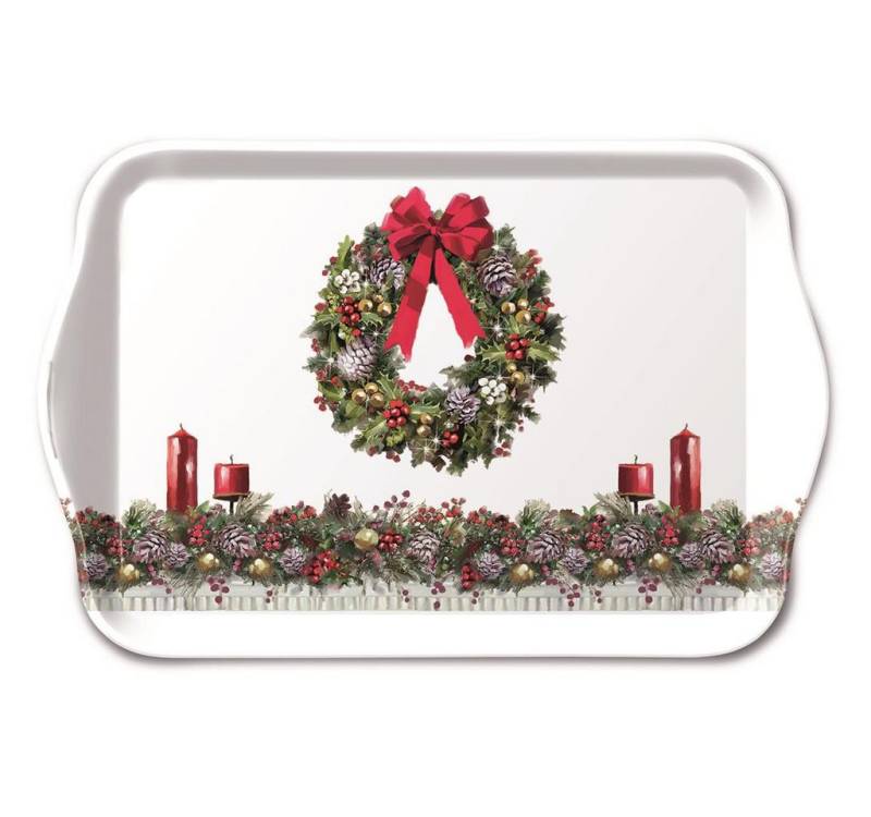 Ambiente® Papierserviette A - Weihnachten – Tray Melamine – Tablett – Format: 13 x 21 cm – Bow von Ambiente®