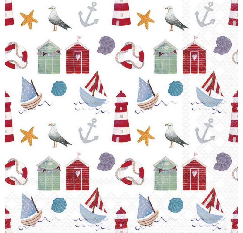 Ambiente® Papierserviette Nautical, (20 St), 33x33cm von Ambiente®