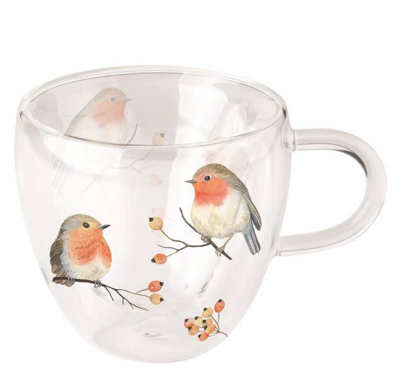 Ambiente® Papierserviette Weihnachten – Doppelwandiger Glasbecher – Format: 9,5 cm x Ø 10 cm – von Ambiente®