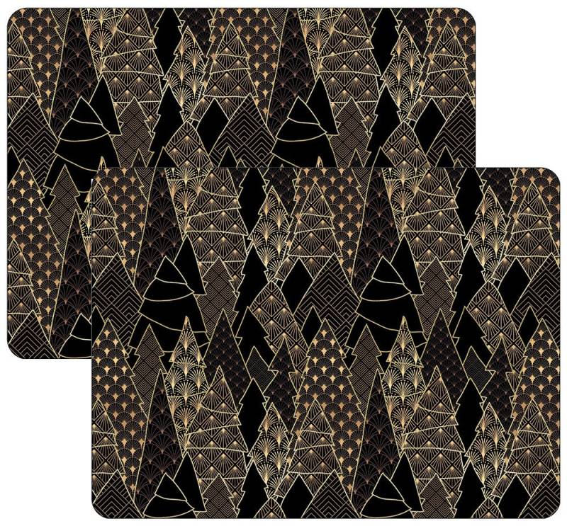 Ambiente® Platzset Luxury trees, (2-St., 2-teilig), Tischsets Platzsets (2 Stück) ca.40x30x0,25cm PVC dünner Schaumrücken von Ambiente®