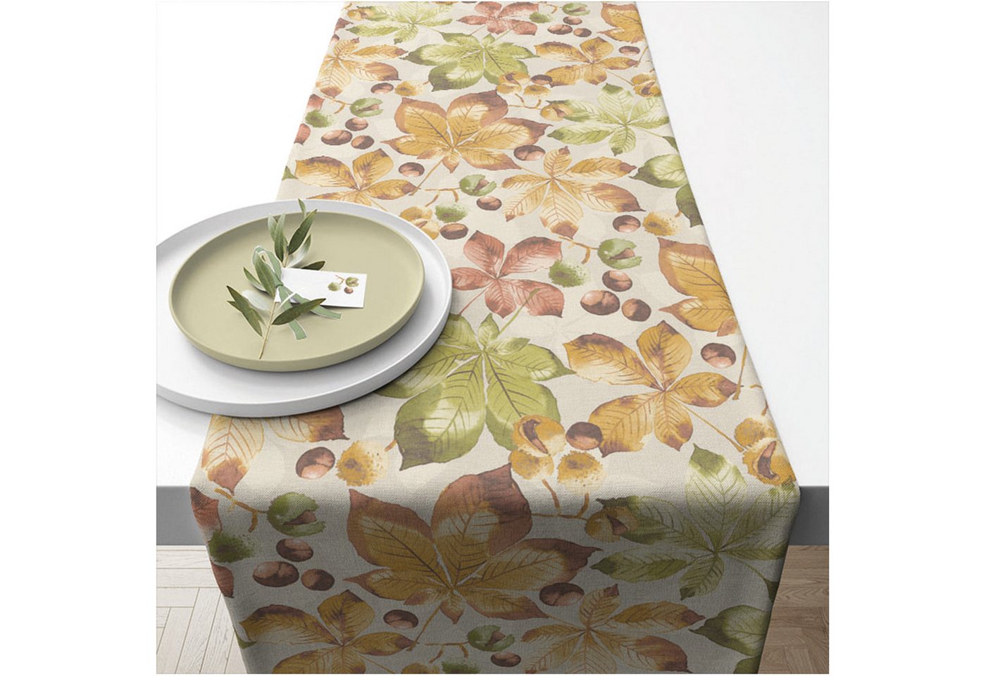 Ambiente® Tischläufer Castanea (1-tlg, 1-teilig), Tischläufer Tischdecke ca.40x150cm Baumwolle von Ambiente®