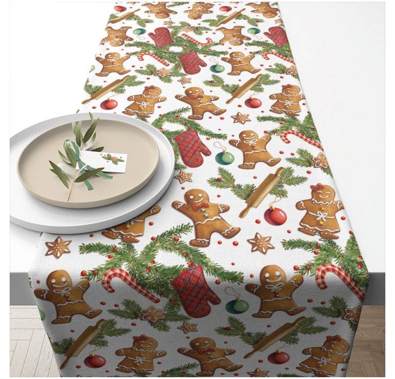 Ambiente® Tischläufer Gingerbread cookies (1-tlg, 1-teilig), Tischläufer Tischdecke ca.40x150cm Baumwolle von Ambiente®