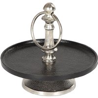 Ambiente Haus Etagere "Etagere 1 Stufe Silber und Schwarz", (1 tlg.) von Ambiente Haus