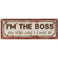 Ambiente Haus Metallbild "Metallbild - Boss 13x36cm", (1 St.) von Ambiente Haus