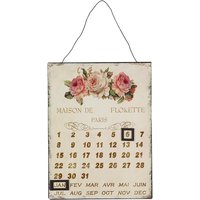 Ambiente Haus Metallbild "Metallbild Kalender - Rosen 25x33cm", (1 St.) von Ambiente Haus