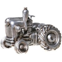 Ambiente Haus Spardose "Trecker, silberfarben", (1 tlg.), Sparschwein, Retro-Design, ideales Geschenk von Ambiente Haus