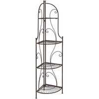 Ambiente Haus Standregal "Eckregal mit 4 Böden - Antikbraun 157 cm", (1 St.) von Ambiente Haus