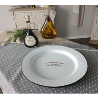 Ambiente Haus Teller "Teller aus Emaille in Antikweiß" von Ambiente Haus