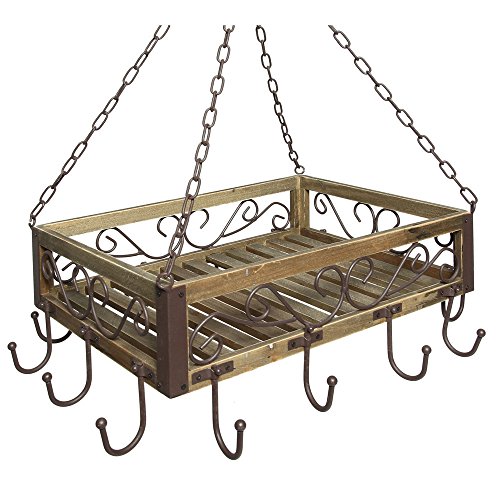 Ambiente Haus Topfhänger 83043 Pfannenhänger 40 cm Deckenregal Hängeregal Hänger Wurstkrone von Ambiente Haus