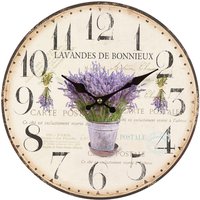 Ambiente Haus Wanduhr "Lavendel Wanduhr 28cm" von Ambiente Haus