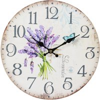 Ambiente Haus Wanduhr "Lavendel Wanduhr 28cm" von Ambiente Haus
