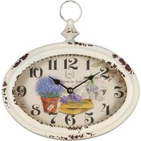 Ambiente Haus Wanduhr "Lavendel Wanduhr aus Metall 28cm" von Ambiente Haus