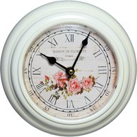 Ambiente Haus Wanduhr "Rosen Wanduhr aus Metall 20cm" von Ambiente Haus