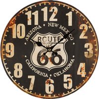 Ambiente Haus Wanduhr "Route 66 Wanduhr 28cm" von Ambiente Haus