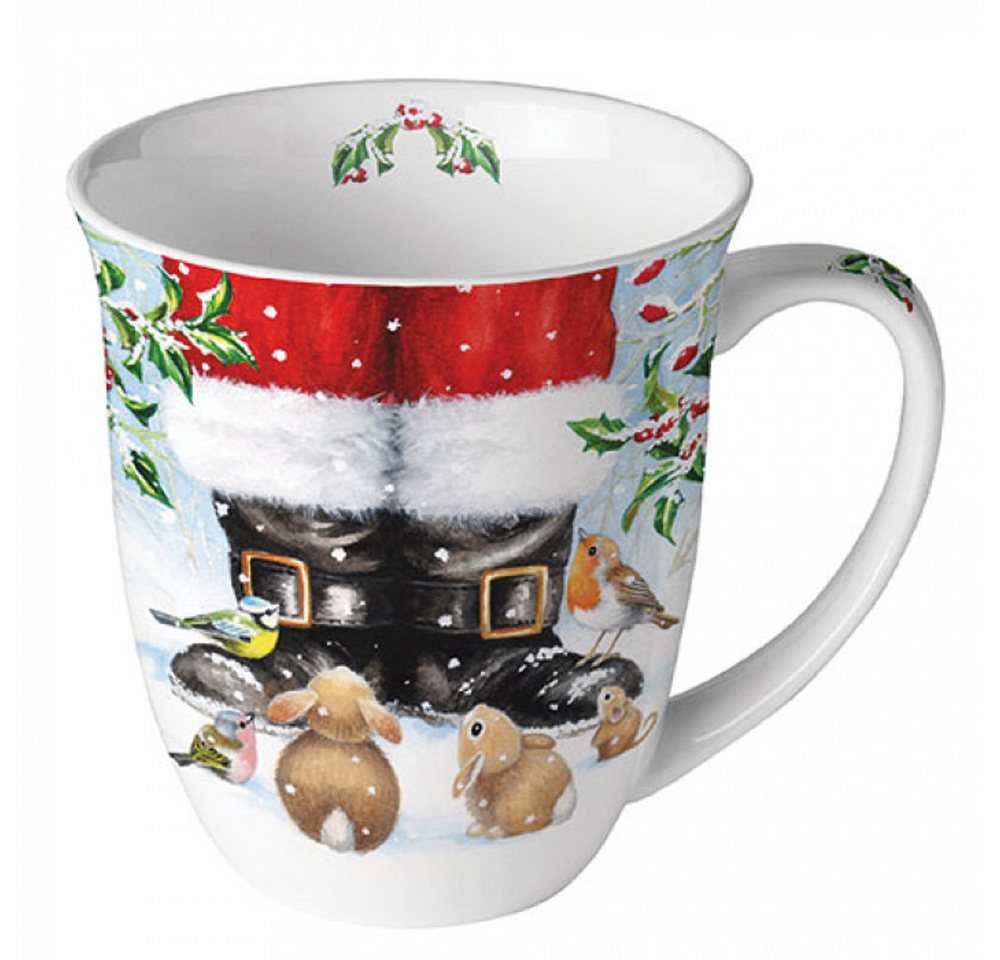 Ambiente Luxury Paper Products Becher Becher Tasse Looking up to Santa Weihnachten 400ml von Ambiente Luxury Paper Products