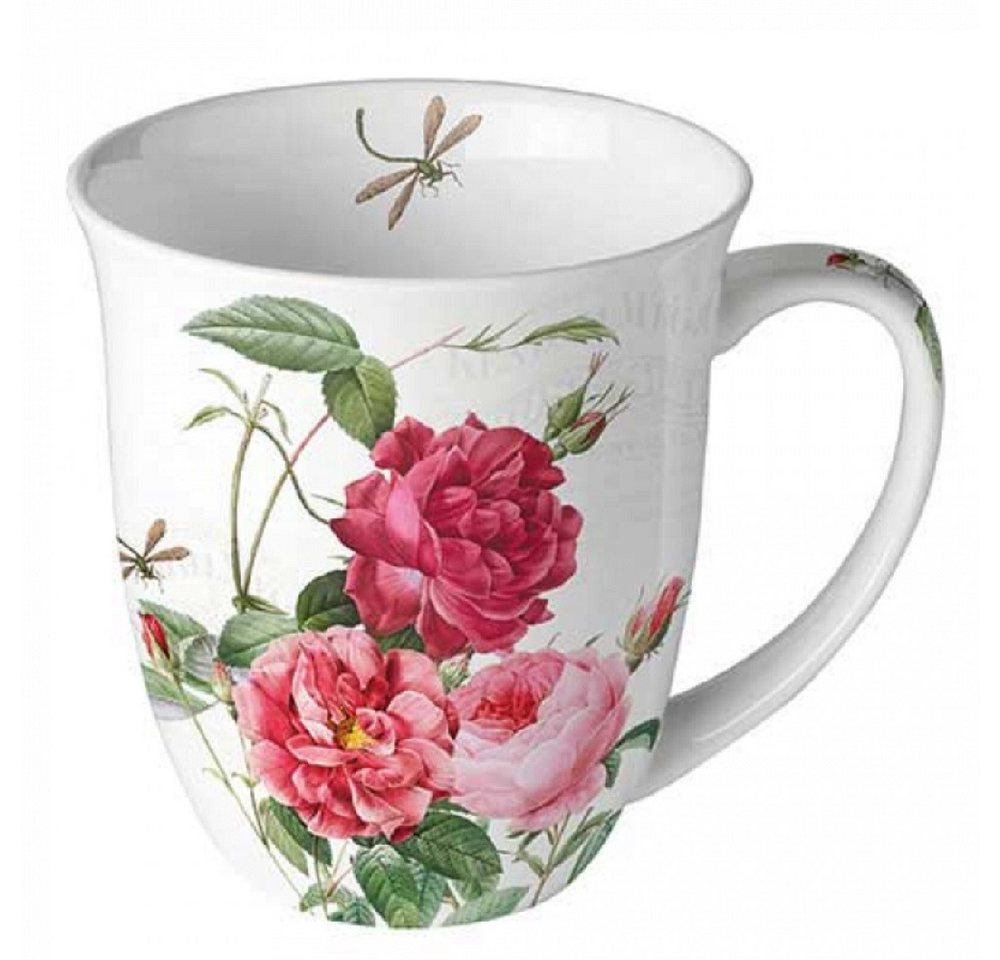 Ambiente Luxury Paper Products Becher Mug Amber Rose Tasse Kollektion Blumen - Pflanzen Sommer, Ideal als Hochzeit, Valentinstag, Muttertag Geschenk von Ambiente Luxury Paper Products