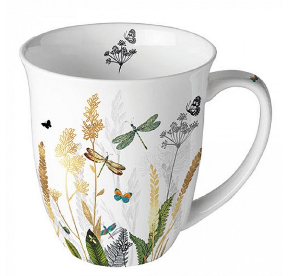 Ambiente Luxury Paper Products Becher Pfingstrosen, Rosen- Mug Blumen Tee/Kaffee Tasse, Porzellan, Sommmer/Frühling Motive - Ideal Als Geschenk von Ambiente Luxury Paper Products