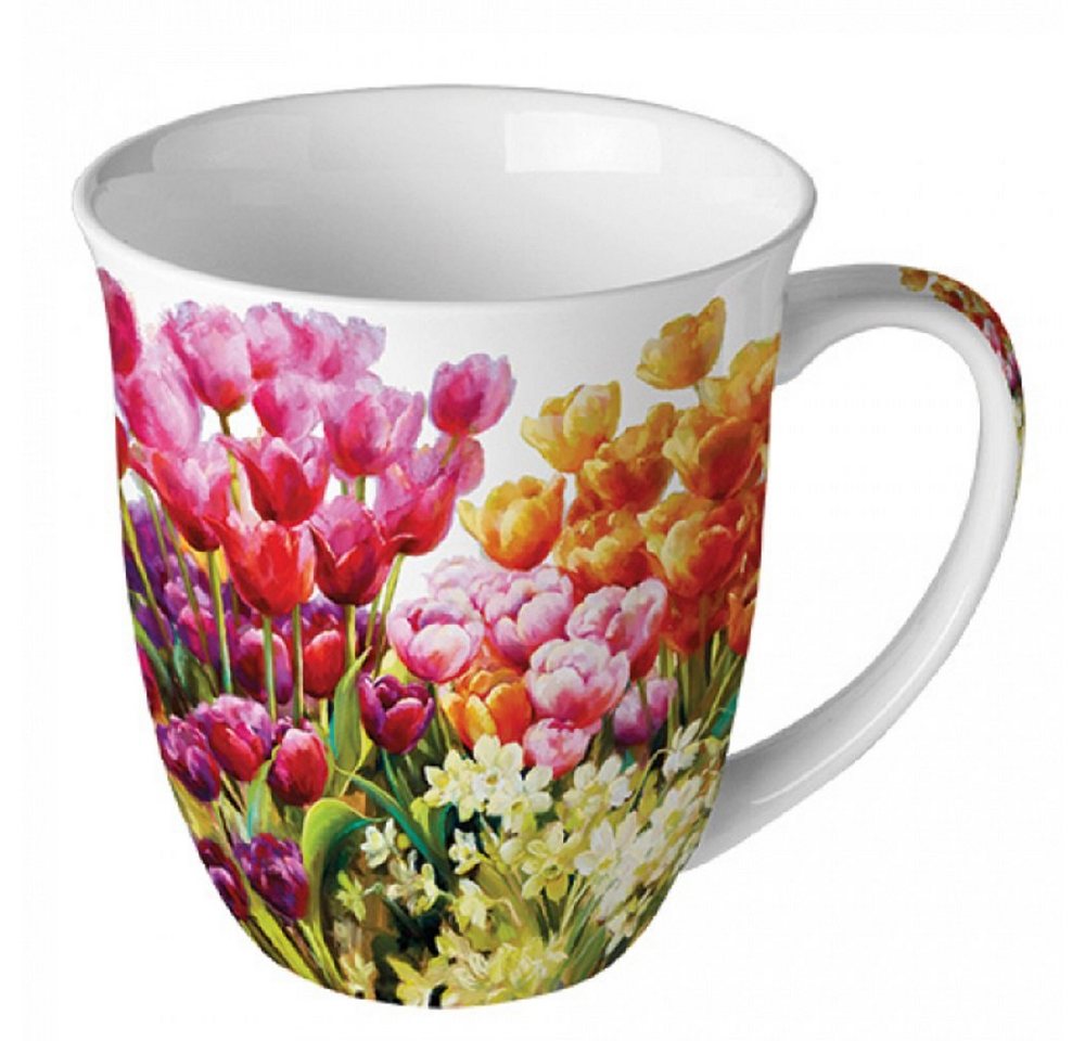 Ambiente Luxury Paper Products Becher Pfingstrosen, Rosen- Mug Blumen Tee/Kaffee Tasse, Porzellan, Sommmer/Frühling Motive - Ideal Als Geschenk von Ambiente Luxury Paper Products