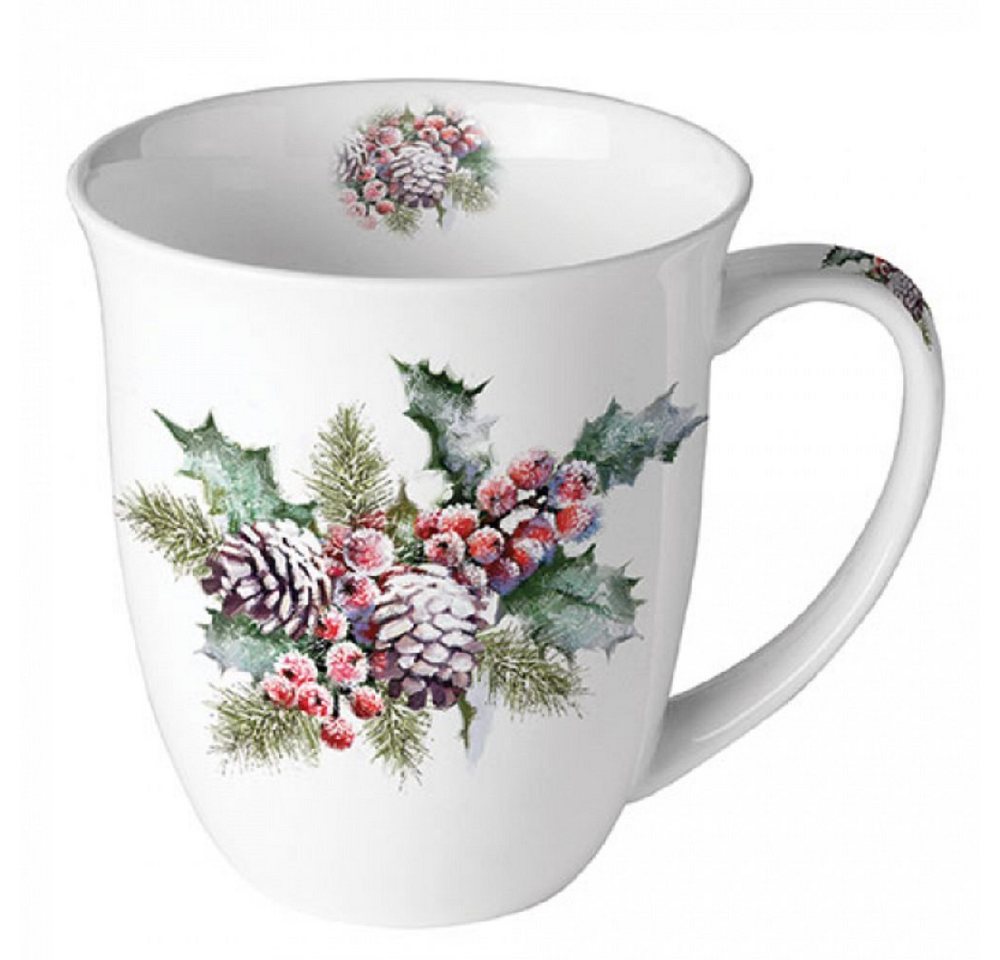 Ambiente Luxury Paper Products Becher Porzellan Mug Kollektion Planzen,Tiere - Herbst, Porzellan Tasse Planze, Winter Schnee Tee/Kaffee Tasse Motive - Ideal Als Geschenk von Ambiente Luxury Paper Products