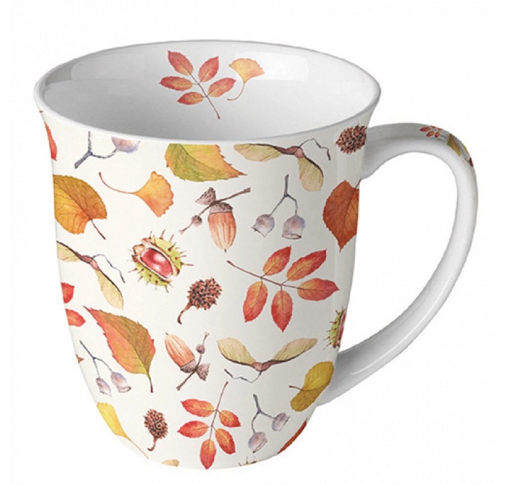 Ambiente Luxury Paper Products Becher Porzellan Tasse ca. 400ml Herbst-Winter- Frühling -Sommer Mug, Tee/Kaffee - ideal als Geschenk geeignet von Ambiente Luxury Paper Products