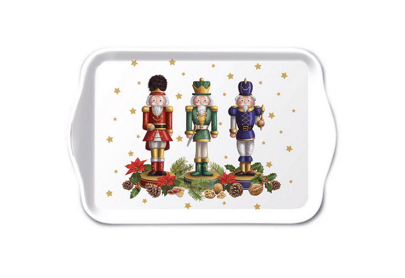 Ambiente Luxury Paper Products Dekoteller, Tablett Melamin 21x13cm mit Nussknacker Motiv Weiß Ambiente Luxury Paper Products Dekoteller, Tablett Melamin 21x13cm mit Nussknacker Motiv Weiß von Ambiente Luxury Paper Products