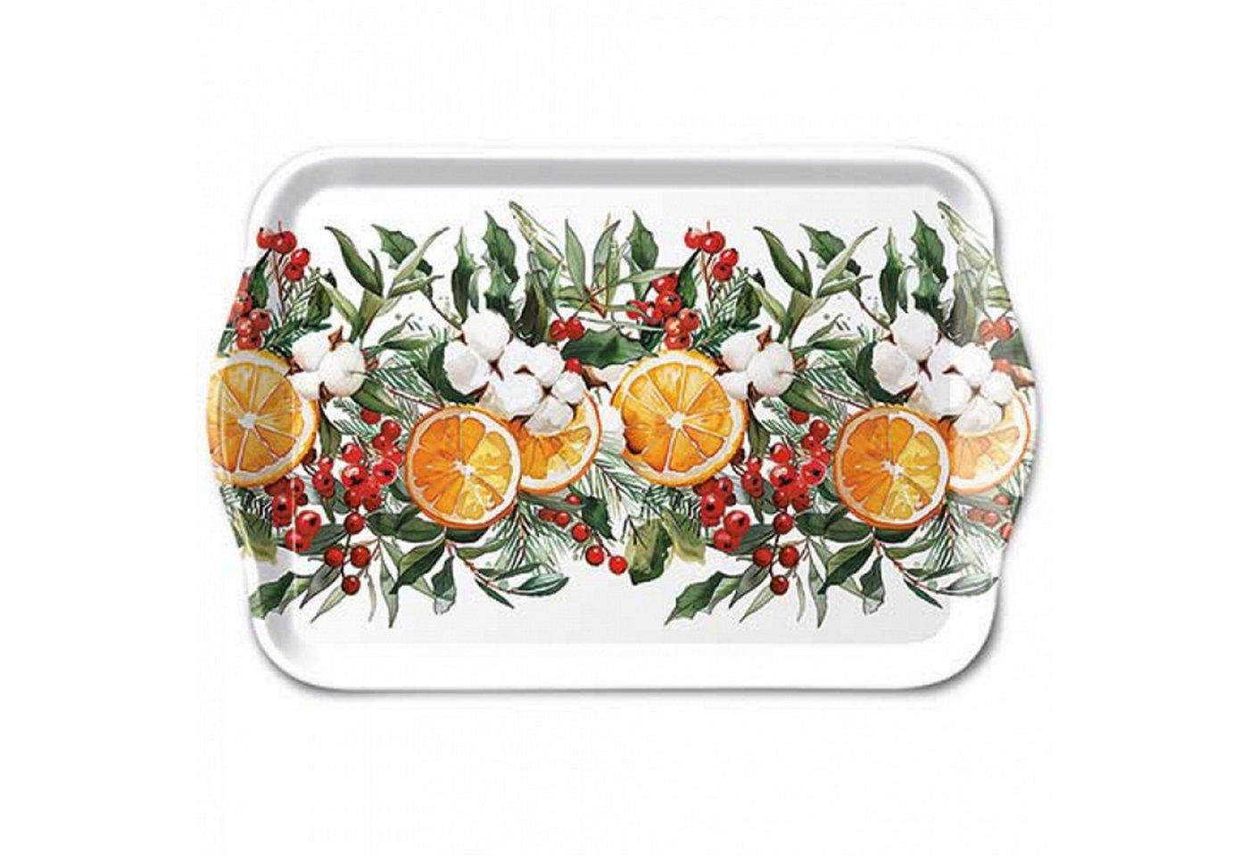 Ambiente Luxury Paper Products Dekoteller, Tablett Melamin 21x13cm mit Orange & Beeren Motiv Weiß / Rot / Grün Ambiente Luxury Paper Products Dekoteller, Tablett Melamin 21x13cm mit Orange & Beeren Motiv Weiß / Rot / Grün von Ambiente Luxury Paper Products