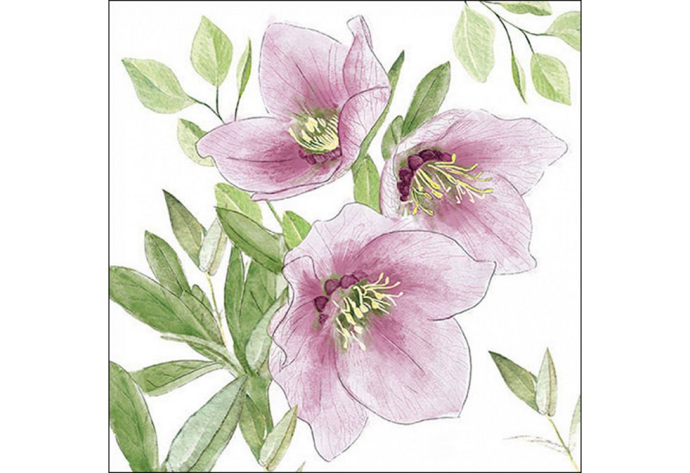 Ambiente Luxury Paper Products Papierserviette, Servietten Papier 33x33cm 3-lag mit Blumen Aquarellstil Motiv 20 Stück Ambiente Luxury Paper Products Papierserviette, Servietten Papier 33x33cm 3-lag mit Blumen Aquarellstil Motiv 20 Stück von Ambiente Luxury Paper Products