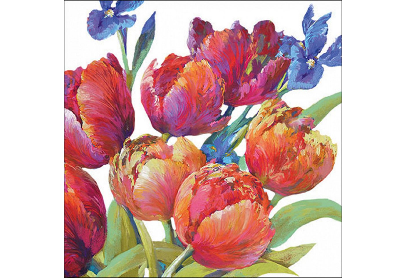 Ambiente Luxury Paper Products Papierserviette, Servietten Papier 33x33cm 3-lag. mit Tulpen & Blumen Malstil 20 Stück Ambiente Luxury Paper Products Papierserviette, Servietten Papier 33x33cm 3-lag. mit Tulpen & Blumen Malstil 20 Stück von Ambiente Luxury Paper Products