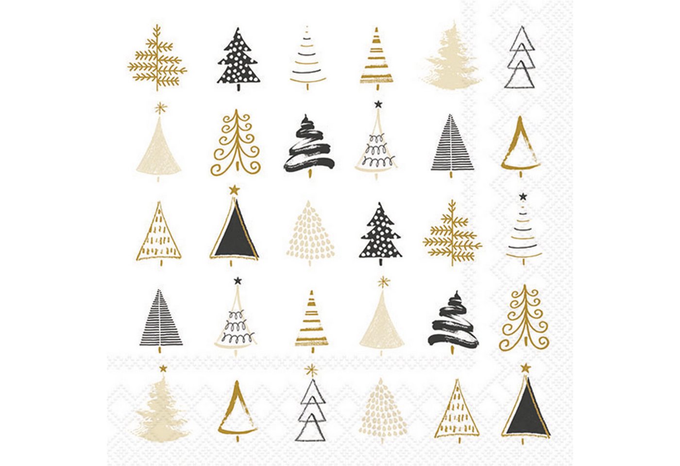 Ambiente Luxury Paper Products Papierserviette, Servietten Papier 33x33cm 3-lagig mit Weihnachtsbaum Motiv 20 Stk. von Ambiente Luxury Paper Products