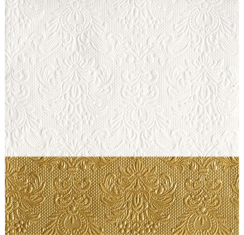 Ambiente Luxury Paper Products Papierserviette 15 Servietten Elegance dip gold 33x33cm, (15 St) von Ambiente Luxury Paper Products