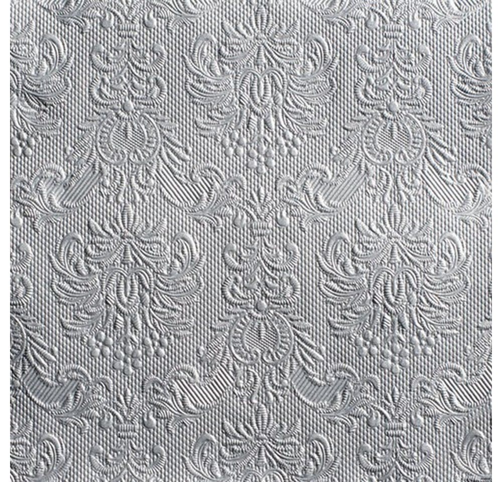 Ambiente Luxury Paper Products Papierserviette 15 Servietten Elegance silver 33x33cm, (15 St) von Ambiente Luxury Paper Products