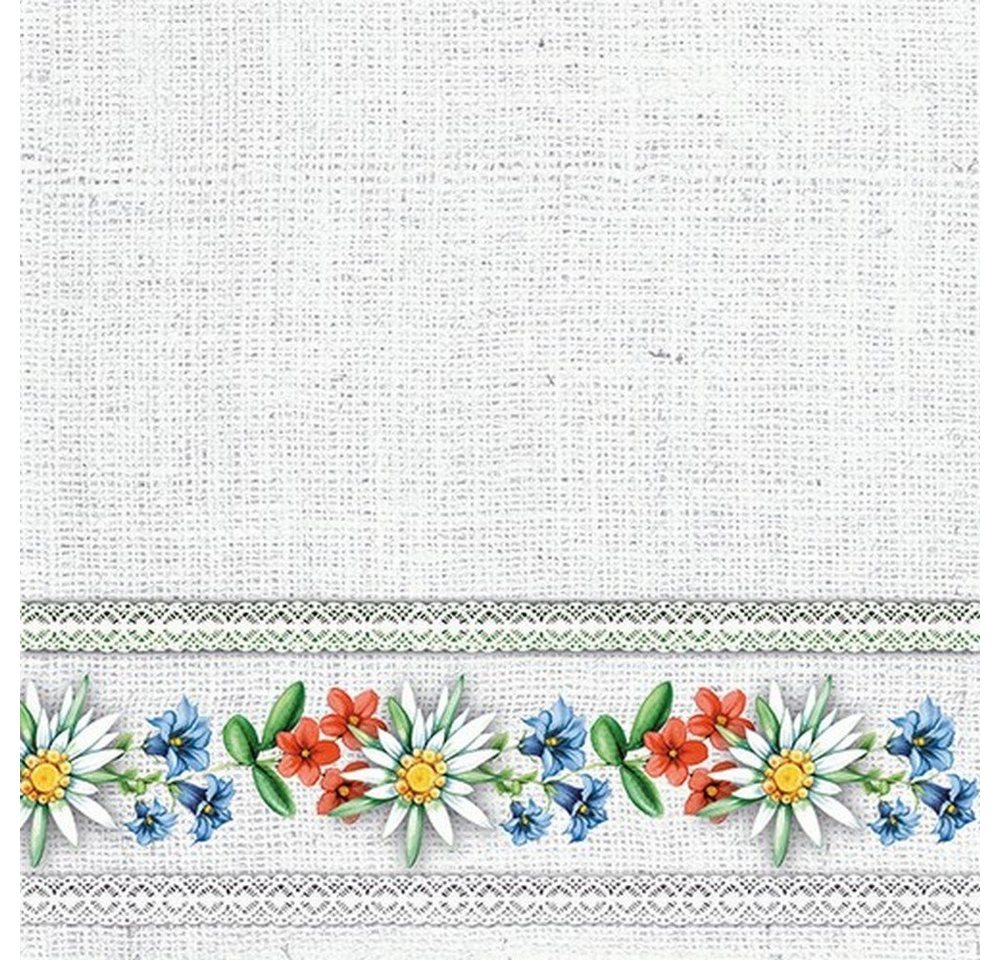 Ambiente Luxury Paper Products Papierserviette 20 Servietten Bavarian Flowers Stone 33x33cm, (20 St) von Ambiente Luxury Paper Products