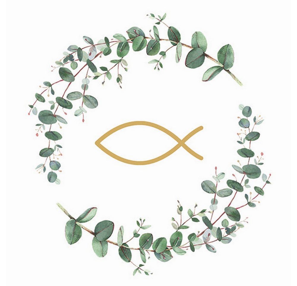 Ambiente Luxury Paper Products Papierserviette 20 Servietten Communion Branches white 33x33cm, (20 St) von Ambiente Luxury Paper Products