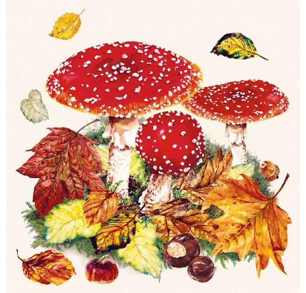 Ambiente Luxury Paper Products Papierserviette 20 Servietten Fly Agaric 33x33cm, (20 St) von Ambiente Luxury Paper Products